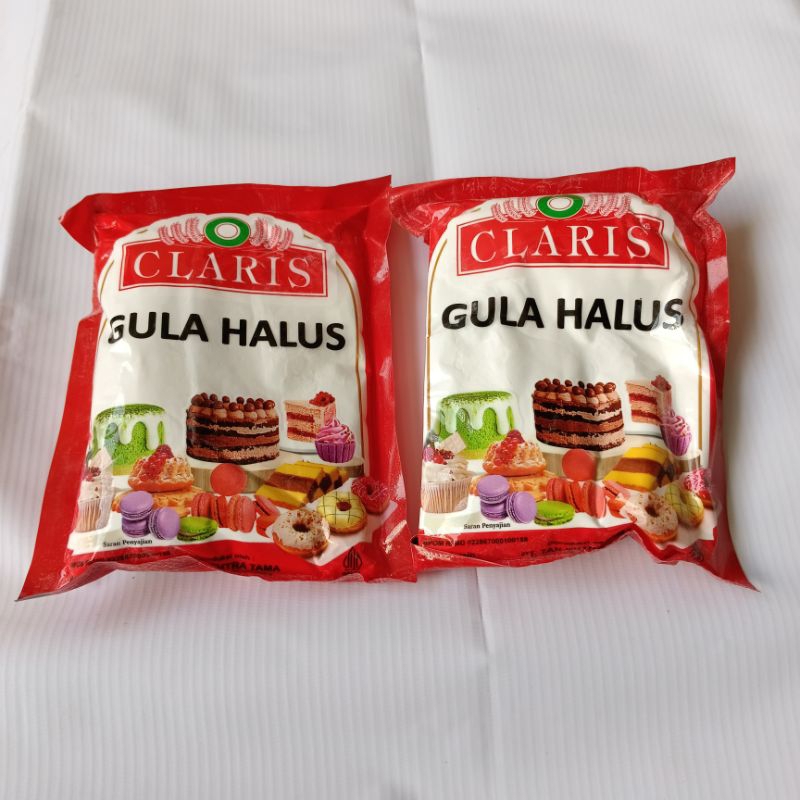 

gula halus merk claris uk 250gram barang ready