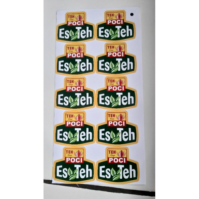 

Ay00! Sticker label es teh 100 pcs sudah cuting/potong
