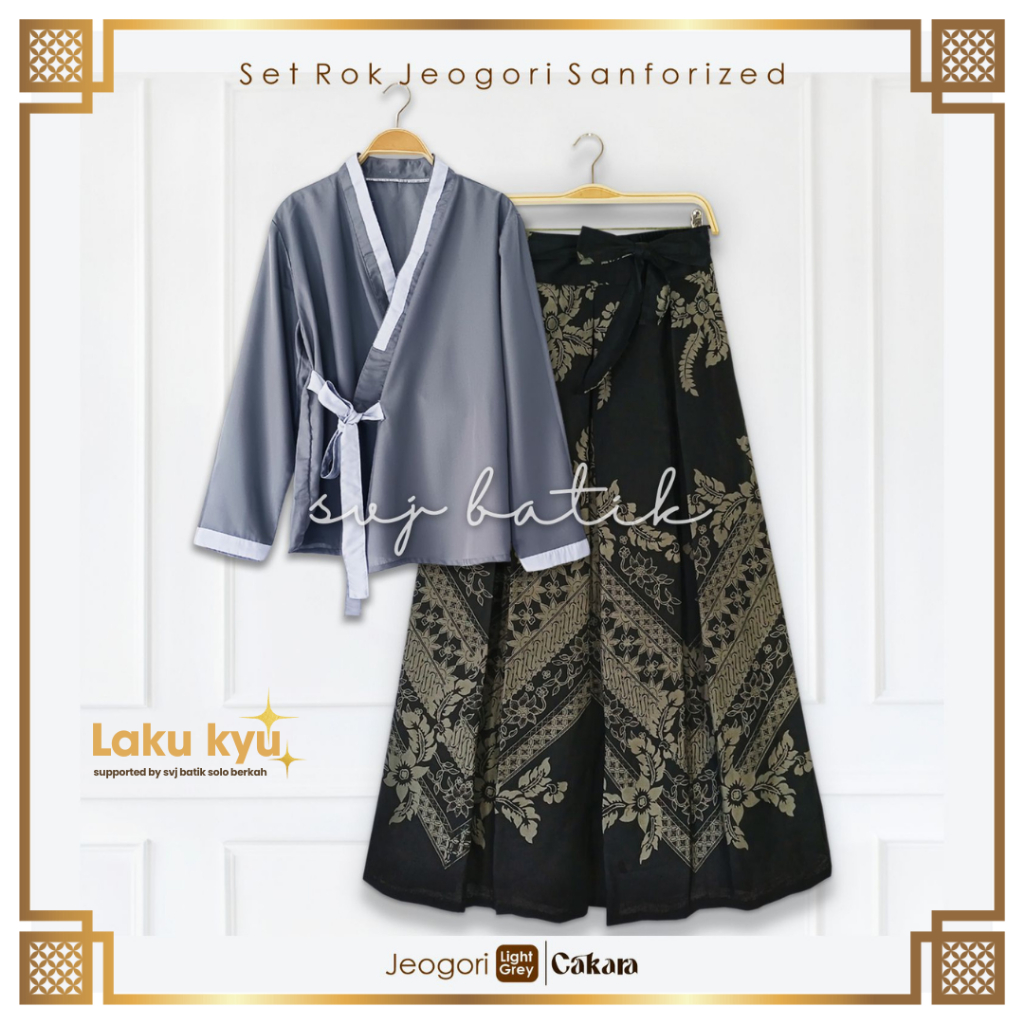 Setelan batik rok hanbok korean modern batik terbaru one set ootd wanita kondangan by svj