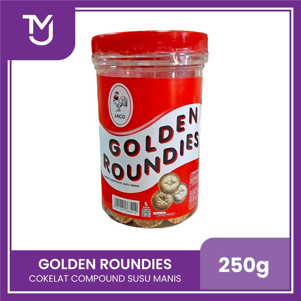 

jago golden roundies 250gr coklat koin