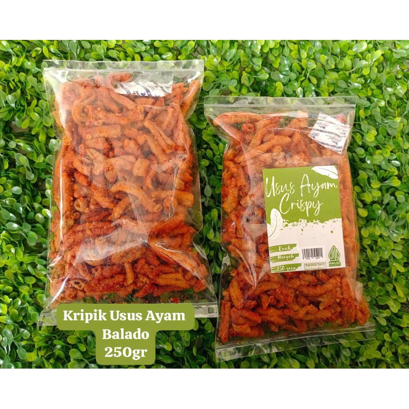 

Keripik Usus Ayam Balado Kiloan/Pack isi 250 gr - Jajan Kiloan/Oleh-Oleh Khas Semarang