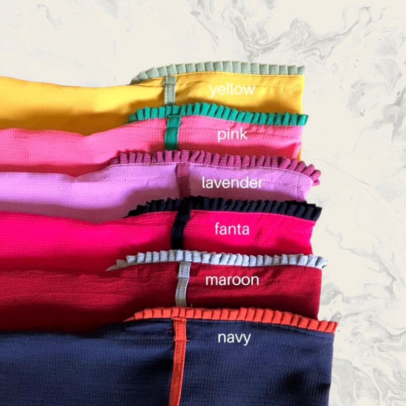 NONA HIJAB BERGO KIDS BERGO LIPIT BERGO ANAK BERGO KRIWIL BERGO WARNA KUNING PINK LAVEMDER FANTA MER