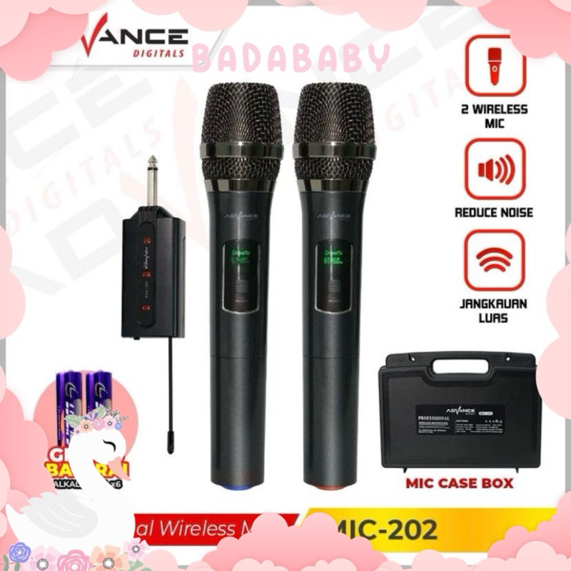 . ADVANCE MIC WIRELESS 202 MIKROFONE ADVANCE