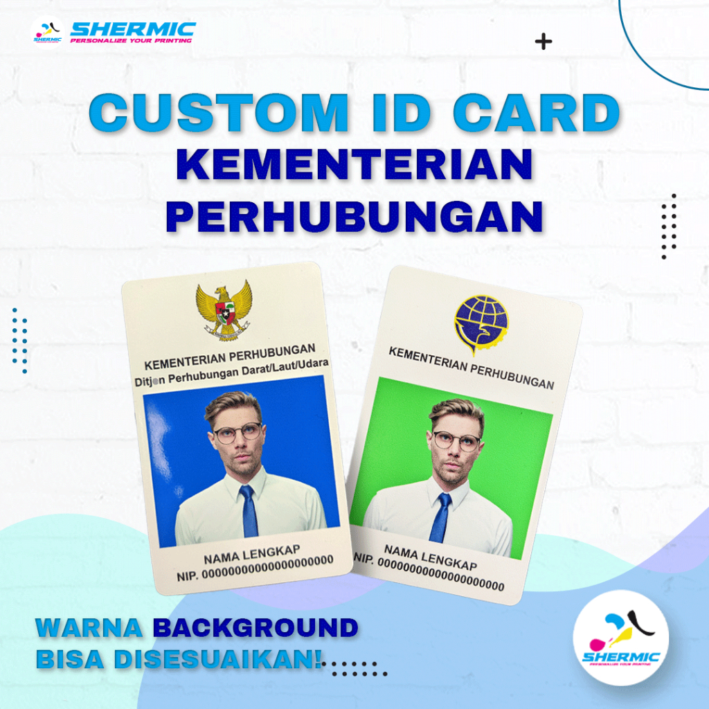 Custom UV Print Design ID CARD KEMENTRIAN PERHUBUNGAN Name Tag