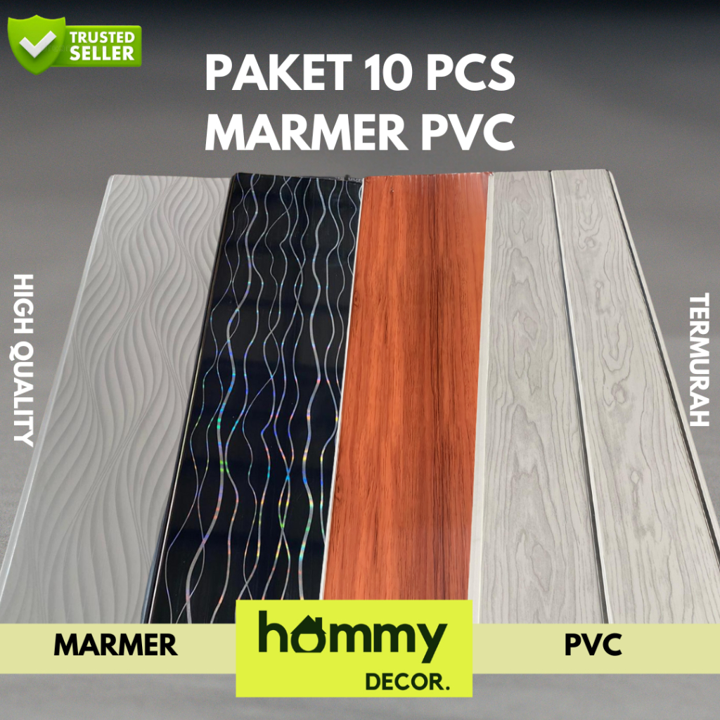 [ PROMO ] PAKET 10 PCS PLAFON PVC UKURAN 1 M TEBAL 8MM MINIMALIS MEWAH DAN BERMACAM MOTIF