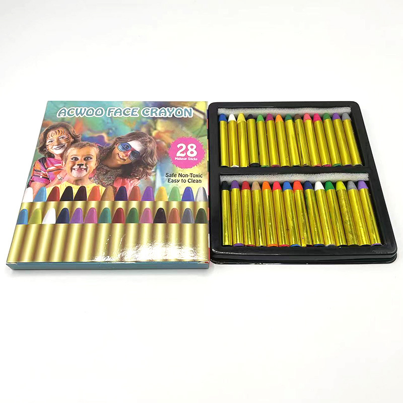 

28 Warna Face And Body Painting Halloween Crayon Wajah Dan Badan