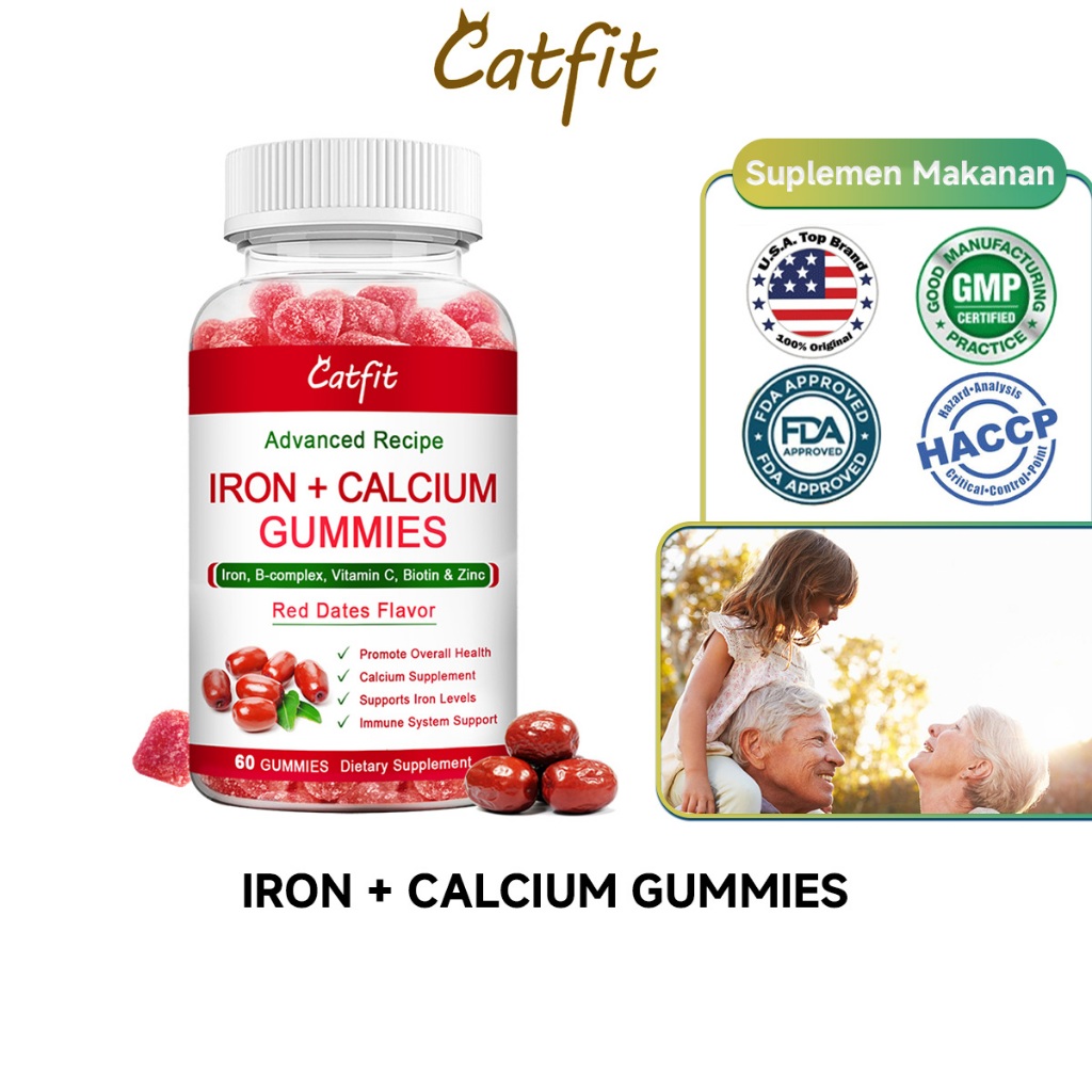Catfit Permen Kurma merah tinggi Kalsium Zat Besi Vitamin C, Vitamin A, Vitamin B Kompleks