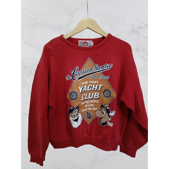 CREWNECK CAPTAIN SANTA RED