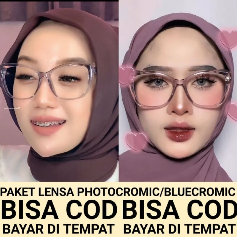 RB5 KACAMATA WANITA MURAH FRAME2001 GRATIS LENSA PHOTOCROMIC MINUS CYLINDER KACAMATA WANITA KACAMATA