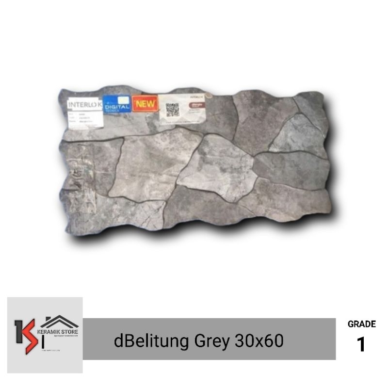 Keramik Dinding 30x60 (Kasar) Timbul Roman Interlock / Roman dBelitung / Keramik Dinding Batu Alam 3