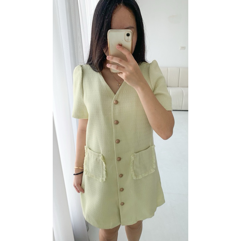 [ LittleBigCloth ] Jiwon Tweed Dress / Tweed Dress Wanita Tweed Dress Bigsize RJ7