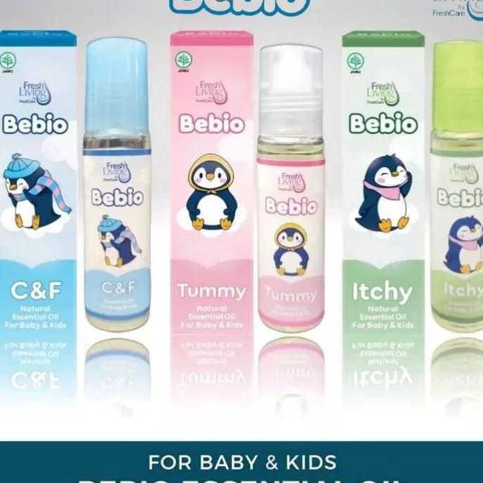 

HJ6 BEBIO Baby Oil Freshliving Essential Oil 9ml C FCough and Flu Tummy Itchy For Baby Kids Minyak Aromatherapy Untuk Bayi