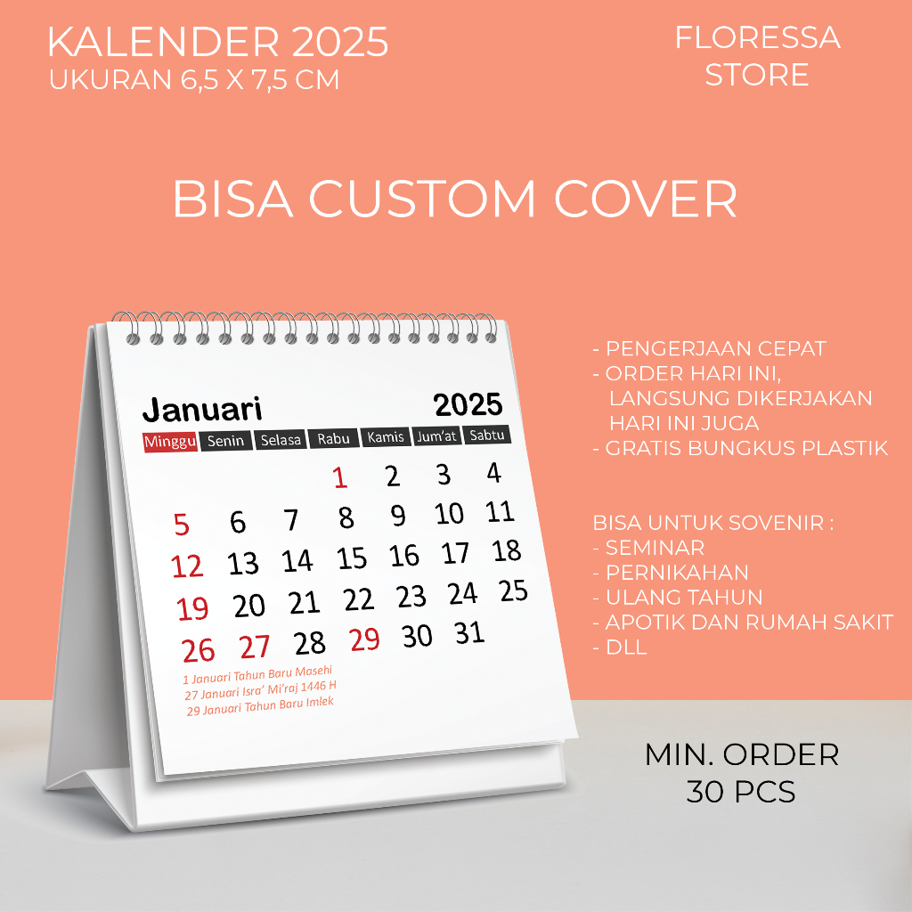 

Kalender Mini 2025 | Kalender Meja Mini | Kalender Souvenir Mini 2025 Custom Cover