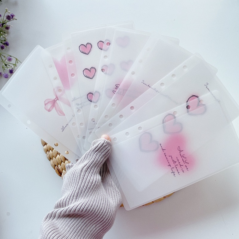 

korean series cash envelope love quote isi 7 untuk binder A6