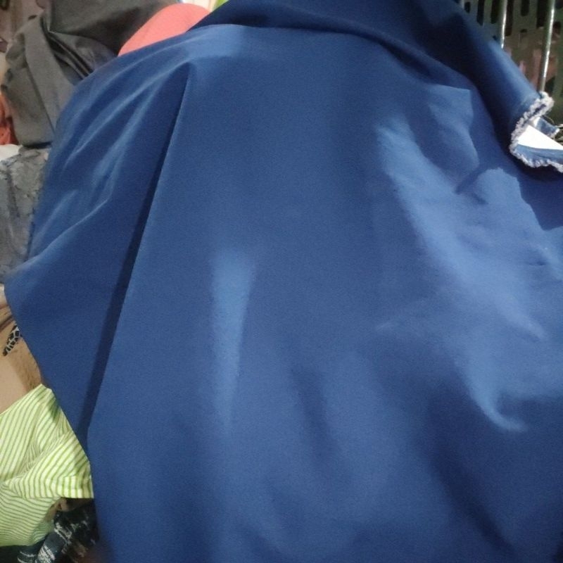 KAIN KILOAN TWILL JEANS TEBAL ELASTIS BIRU UTUH