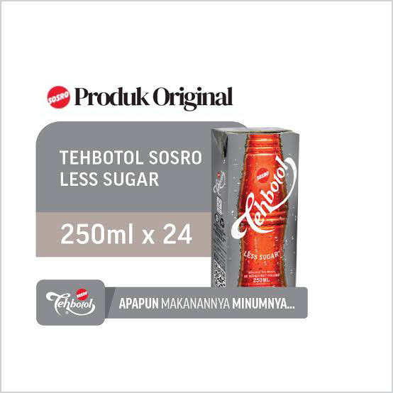 

Teh Botol Kotak 250 Ml Less sugar