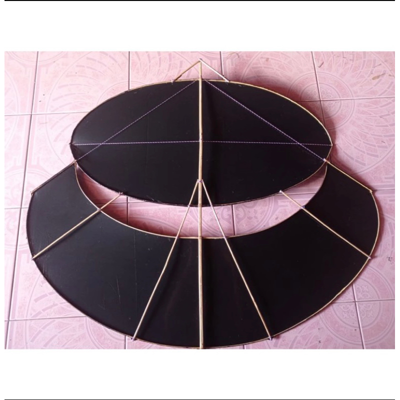 Layang layang gapangan pegon ceper polos Uk 2 meter (sudah setting) te