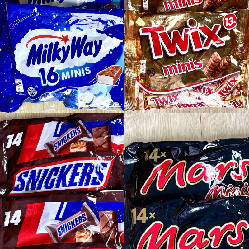 

Minis Milkyway, Twix, Snickers, Mars