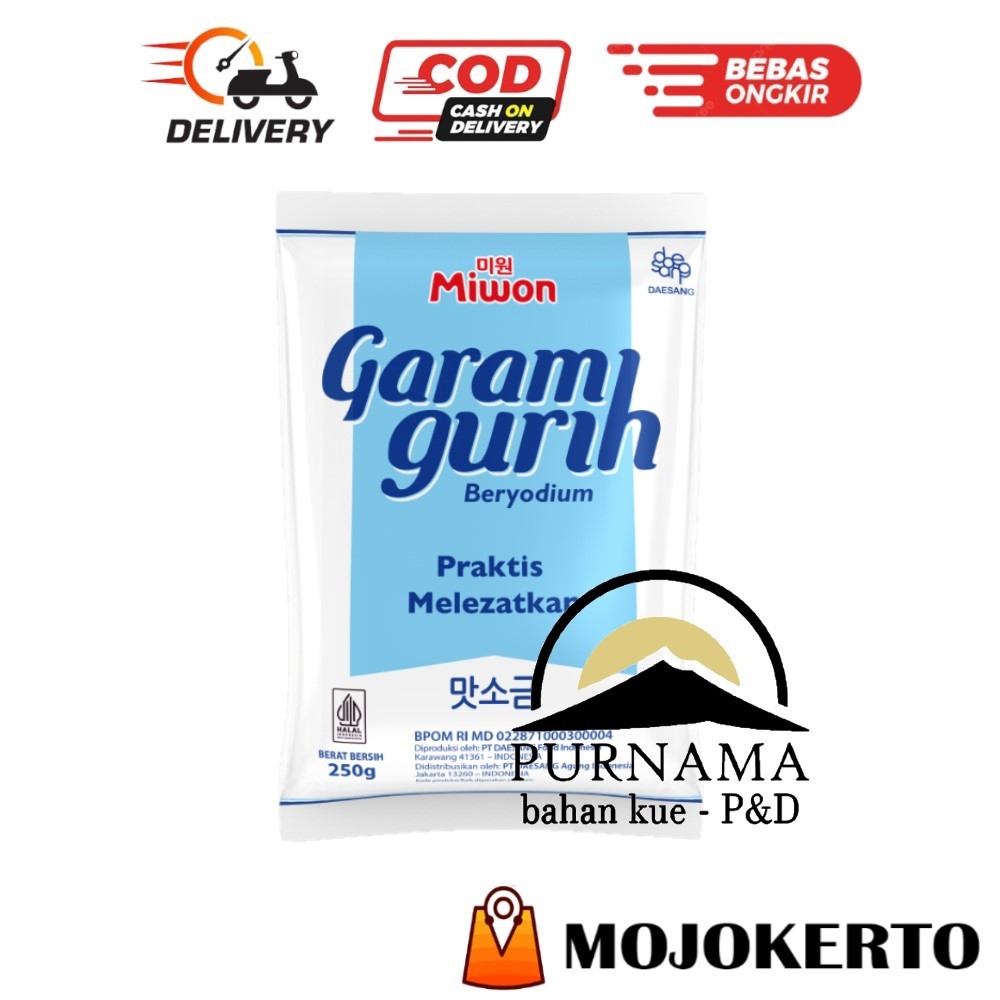 

MIWON GARAM GURIH 250GR GAREM UYAH UYA KONSUMSI BERYODIUM MEMASAK SEA SALT MEJA PRAKTIS LEZAT HALAL