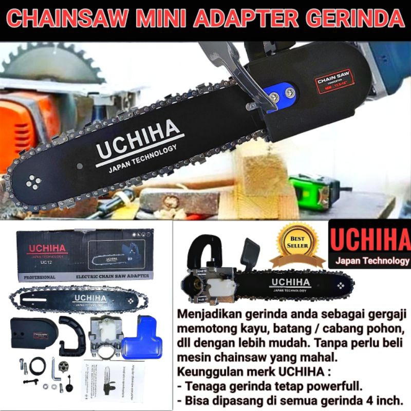 UCHIHA UC-12 gergaji mini Gerinda tangan / Adaptor chainsaw konverter adapter Gerinda / Chainsaw ada