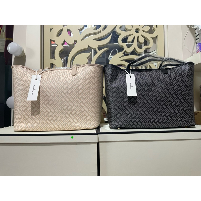 BUTTONSCARVES IZZI CANVAS TOTE BAG BLACK