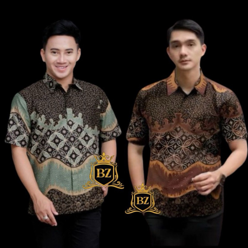 BSWART Batik HRB026 Kenongo Padi Pekalongan M L XL Batik Pria MURAH Modern Gros