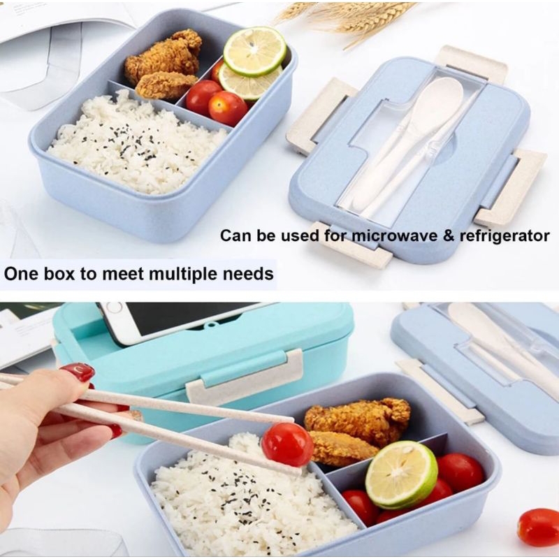 Lunch Box Set Kotak Bekal Makan / Tempat Makan Satu Set