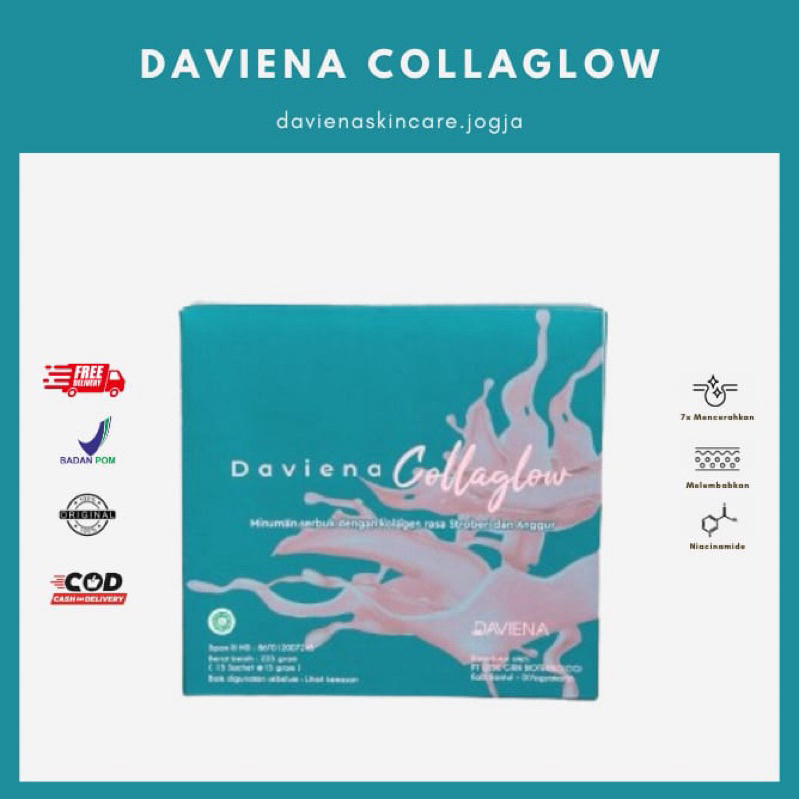 DAVIENA COLLAGLOW/Minuman Collagen Original BPOM