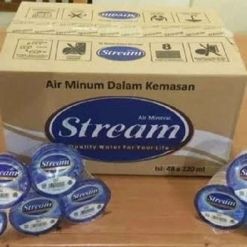 

Stream Cup Air Mineral 220ml Kemasan Dus isi 48 Cup