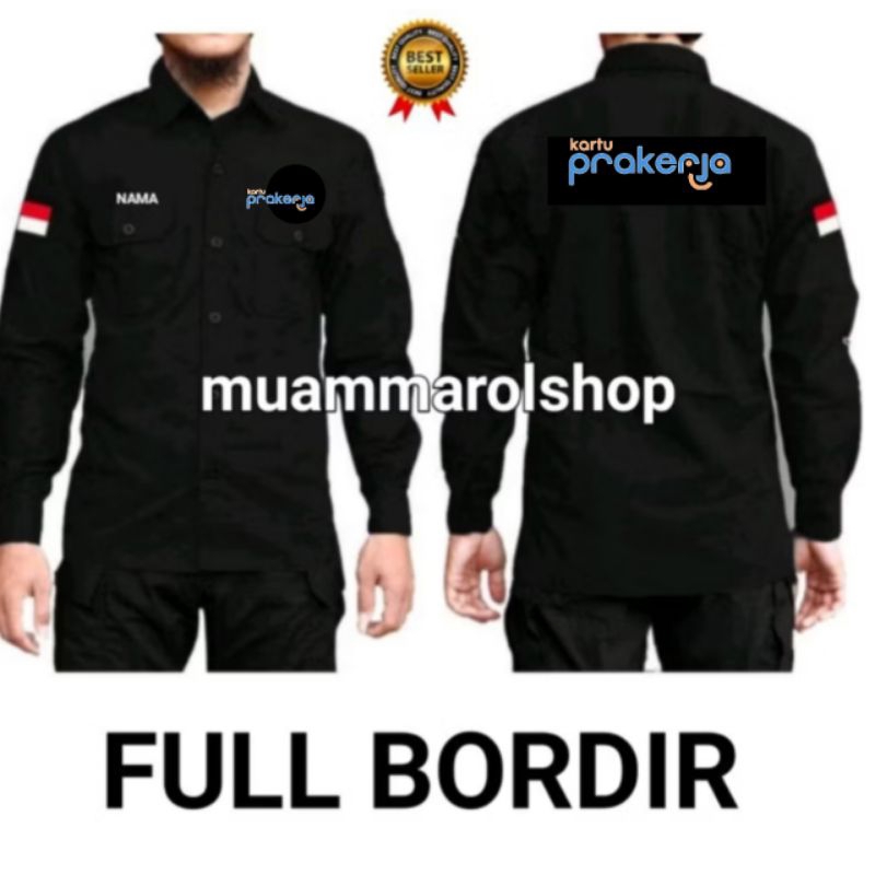 kemeja kartu prakerja bordir