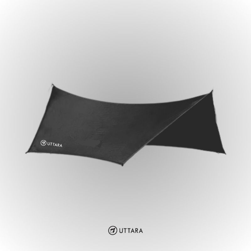 RB Uttara Hexa Tarp Flysheet Hitam Polyester Taffeta 210T