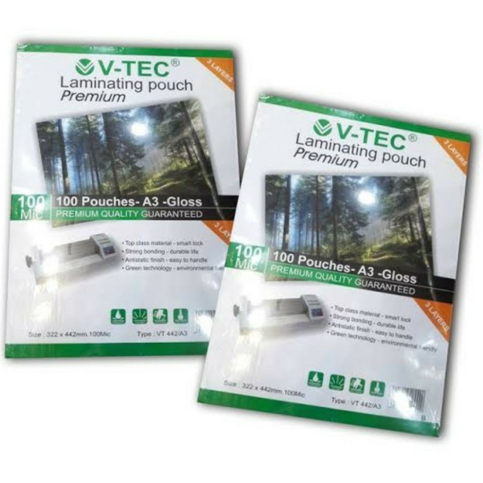 

V-Tec Plastik Laminating A3 New - Laminating Pouch Premium