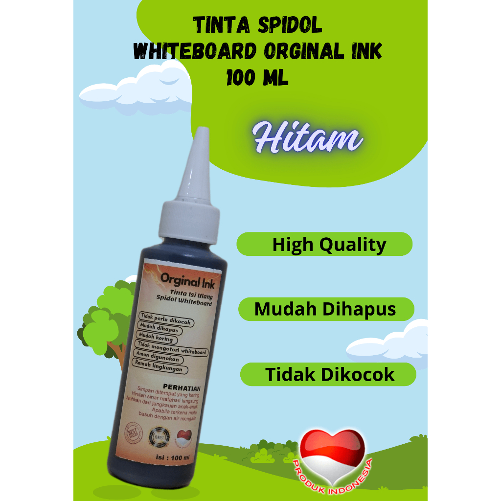 

Tinta Spidol Whiteboard Orginal Ink Tinta Isi Ulang Spidol Orginal Ink Hitam 100 ml