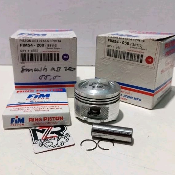 PISTON KIT/SEHER SET RING BORE UP PEN 14 SUZUKI SMASH 110 R/SHOGUN 110/125 SPIN SKYWAVE SKYDRIVE HAY