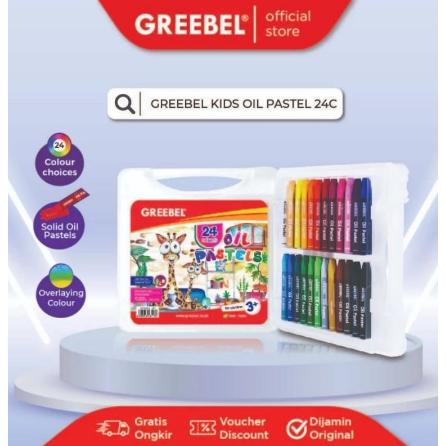 

GREEBEL Crayon 24 warna / Oil Pastel Greebel 24 Warna