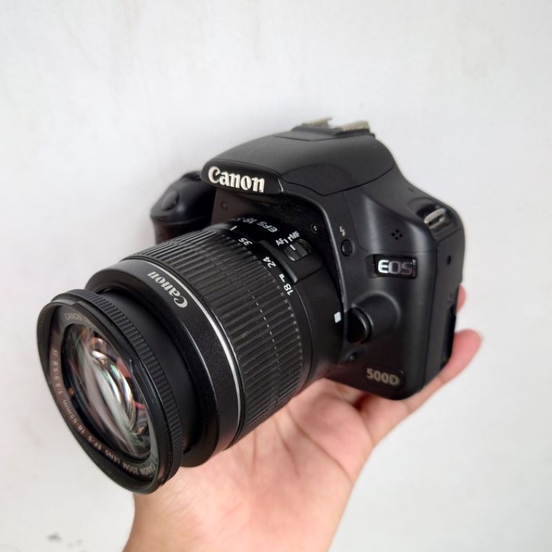 Kamera dslr canon 500d lensa kit 18-55 second
