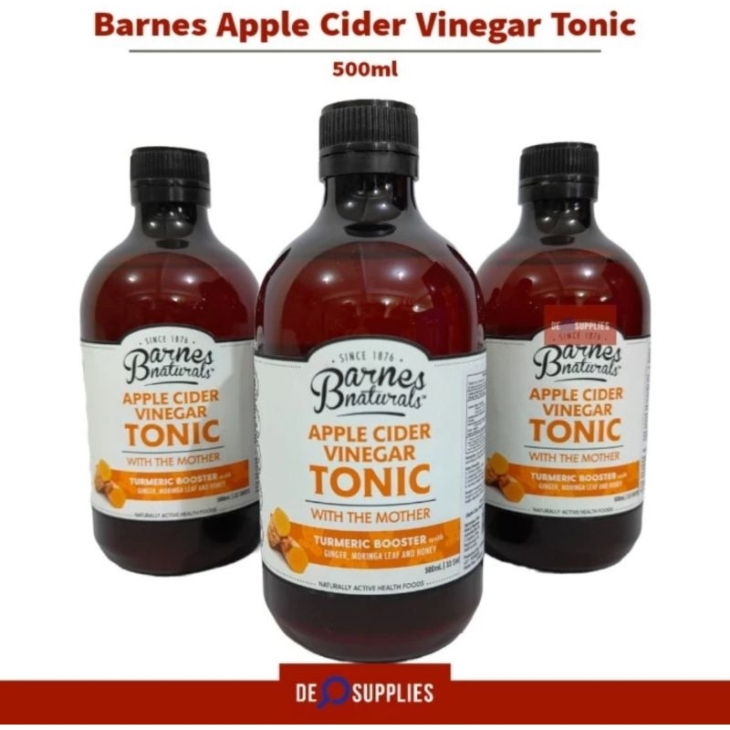 

Barnes Naturals Apple Cider Vinegar Tonic 500ml - Turmeric Booster