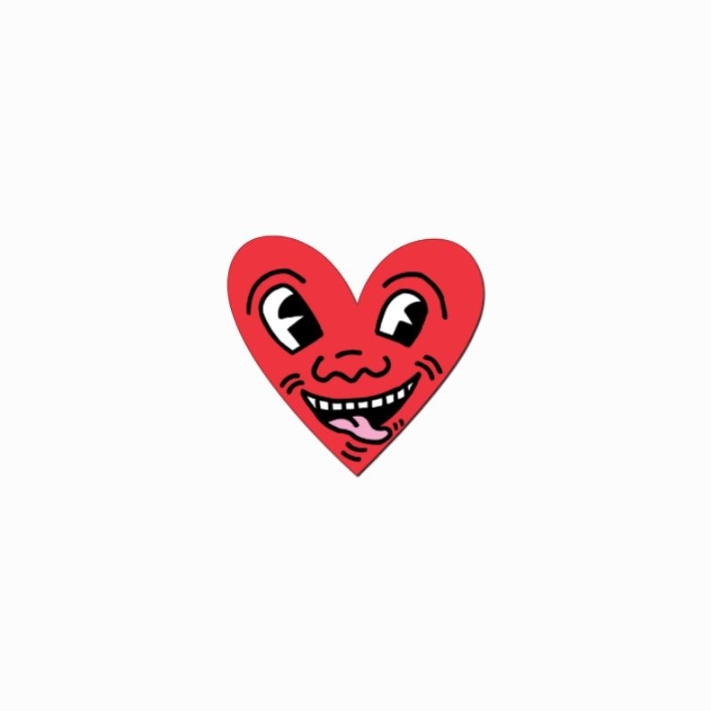 

sticker Keith Haring heart stiker vintage artwork