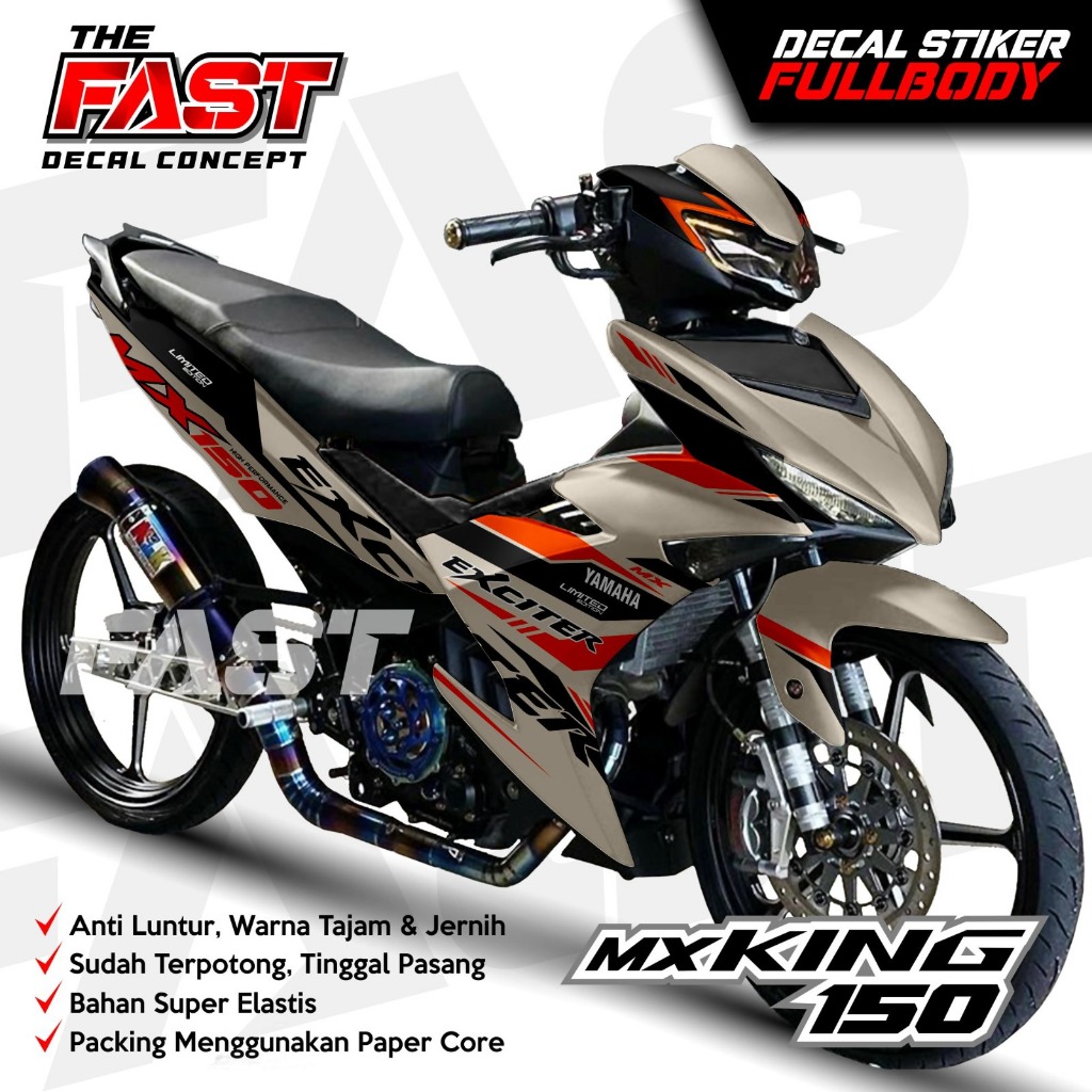 (PROMO SPECIAL) Decal Stiker MX KING NEW Fullbody EXCITER Racing Cutom Sticker Striping Decal Yamaha