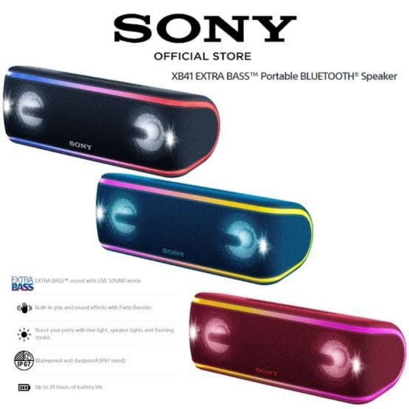 Speaker Sony SRS XB41 Original Bluetooth Speaker Portable Nfc IP6 Resmi Sony