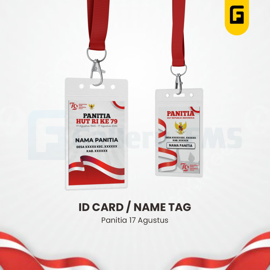 Name Tag Panitia 17 Agustus - Id Card Panitia 17 Agustus Custom