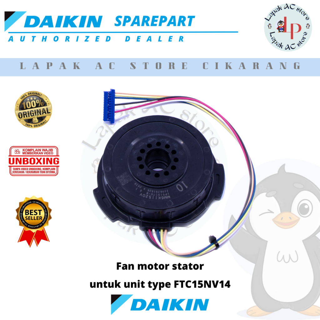 Fan Motor Indoor AC DAIKIN Thailand 1/2 PK FTC15NV14