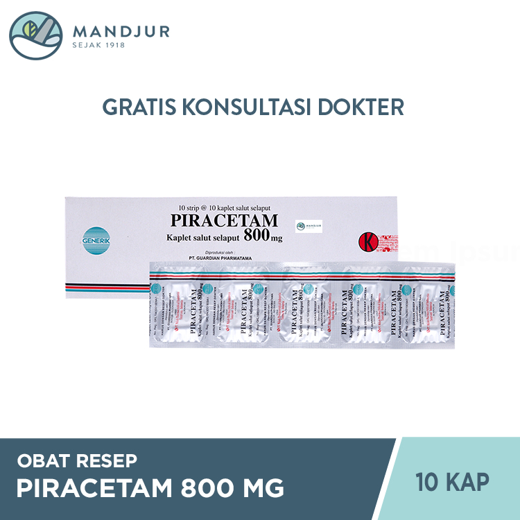 Piracetam 800 mg 10 Kaplet