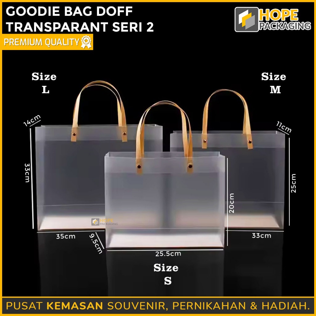Goodie Bag Doff Imlek / Goodie Bag Doff Transparant Premium/ Tas Doff Souvenir Hadiah Hampers Mewah/