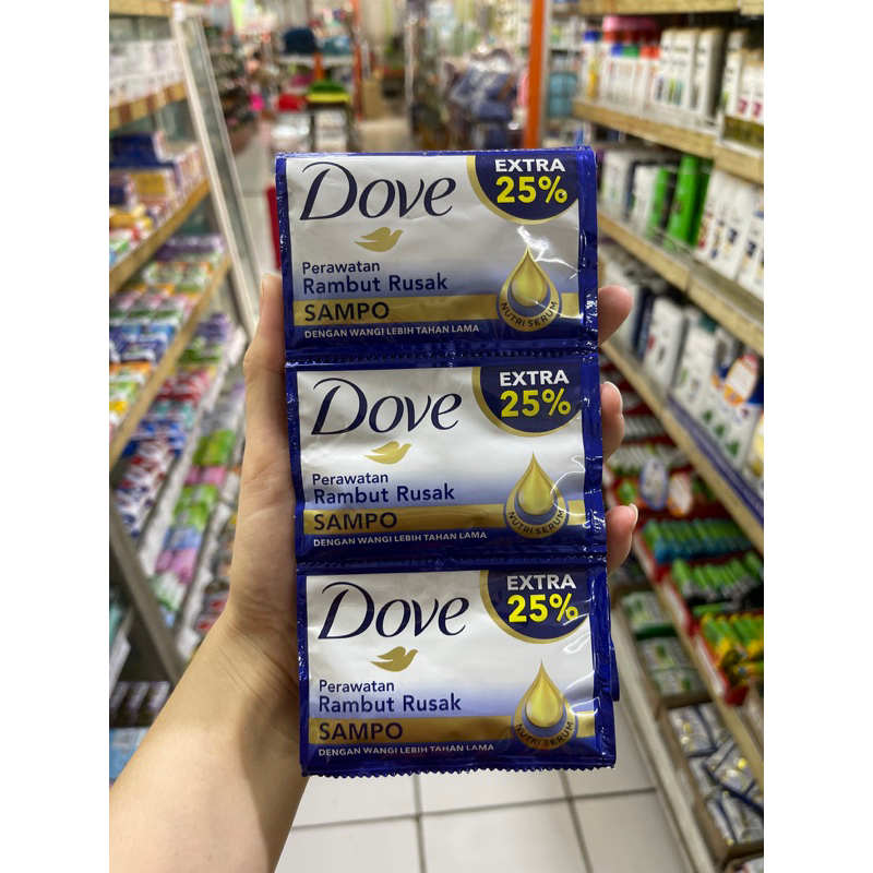 dove shampoo rambut rusak isi 12 - dove shampoo