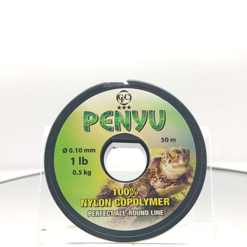 Senar pancing penyu 50m 1lb-2lb - warna hijau. Senar nylon