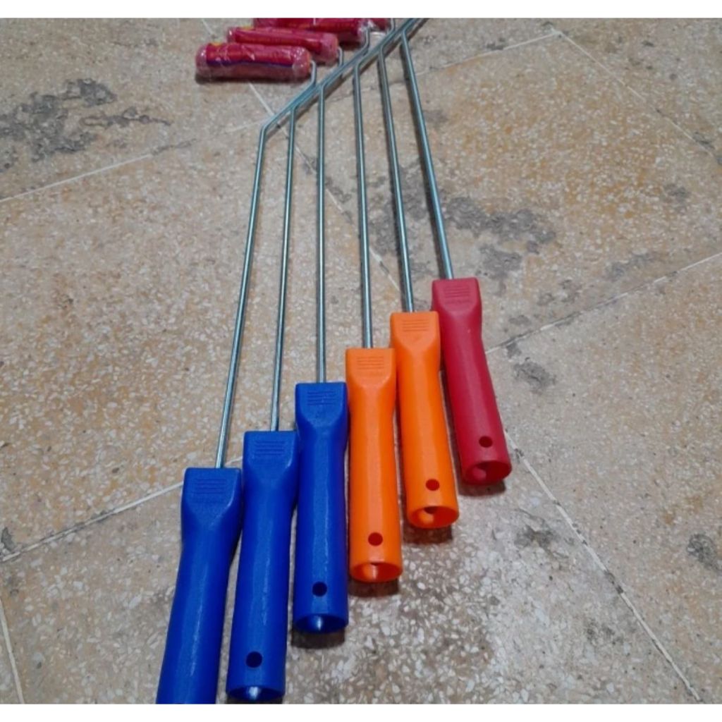 Kuas Rol Kapal / Tembok Cat Tembok Bulu Merah 4" inch Gagang Panjang