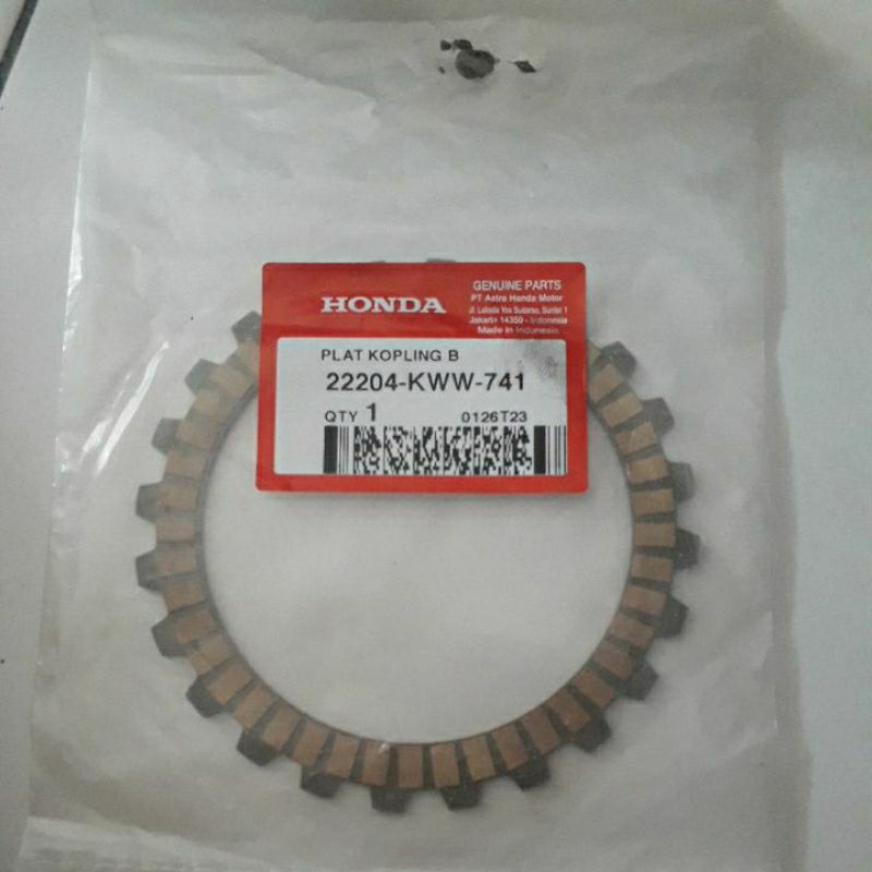 Plat Kampas Kopling B Revo 110 FI Non Exedy gigi besar Kode Part 22204-KWW-741