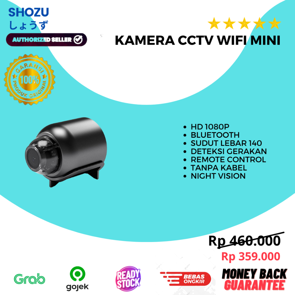 Kamera CCTV Mini Spy Camera Cctv Tersembunyi 3MP 1080P Hidden Kamera Cctv Wifi ORIGINAL