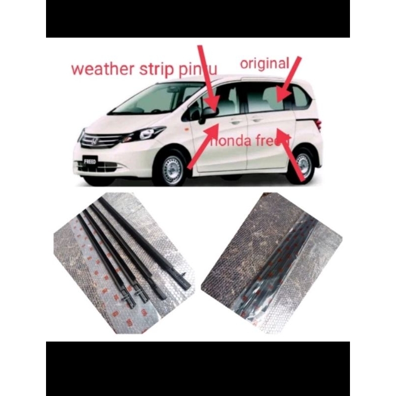 KARET PELIPIT KACA LUAR MOBIL HONDA FREED ORIGINAL